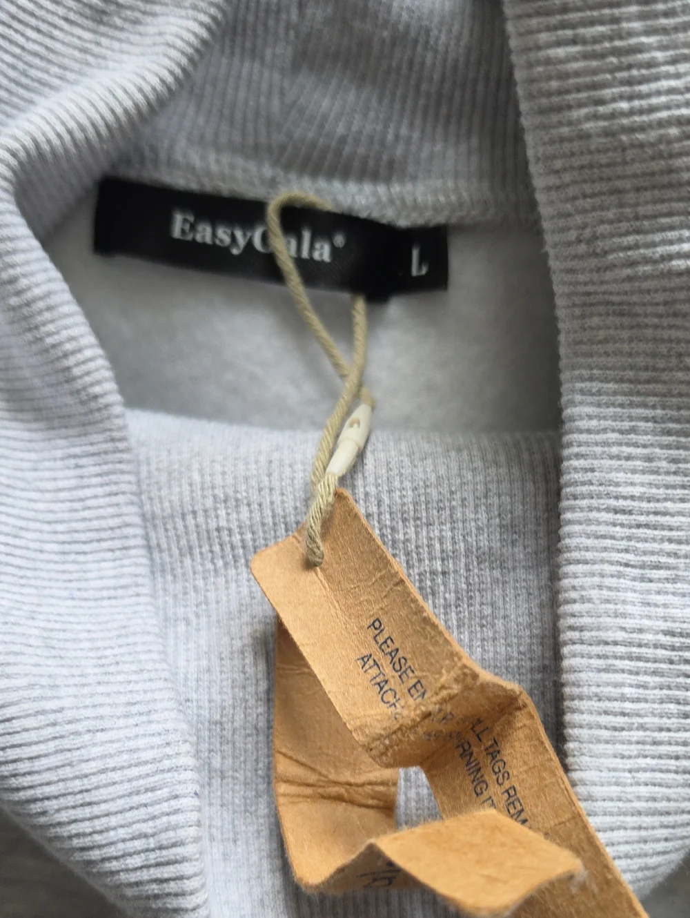 Easy Gala Light Gray Turtleneck Pullover Sweater Brand New